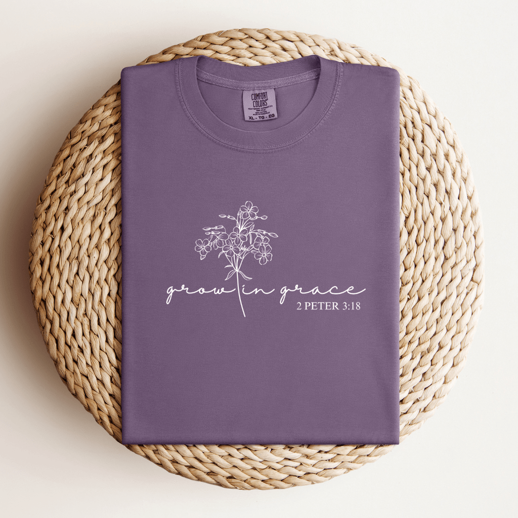 Grow In Grace | Christian Crewneck T-Shirt