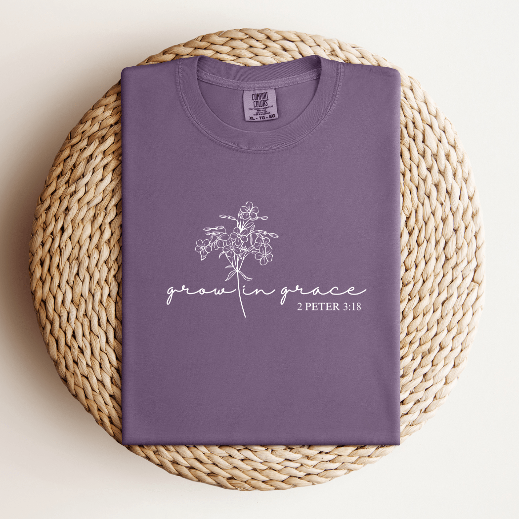 Grow In Grace | Christian Crewneck T-Shirt