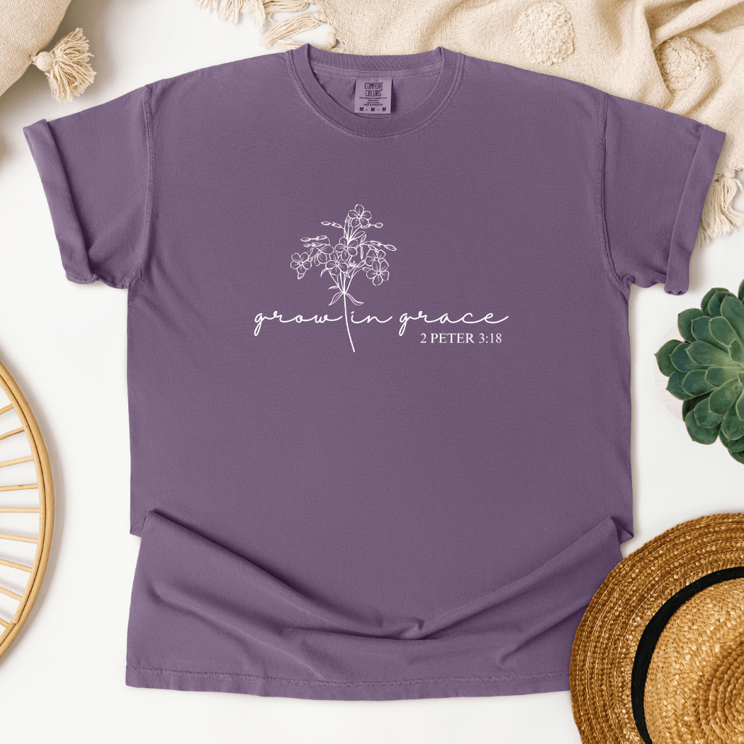 Grow In Grace | Christian Crewneck T-Shirt