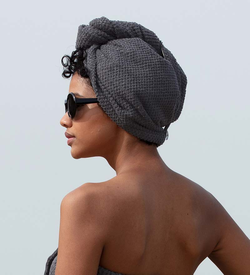 Turkish Cotton Hair Towel Wrap | OEKO-TEX® Certified | Quick-Dry | All Hair Types