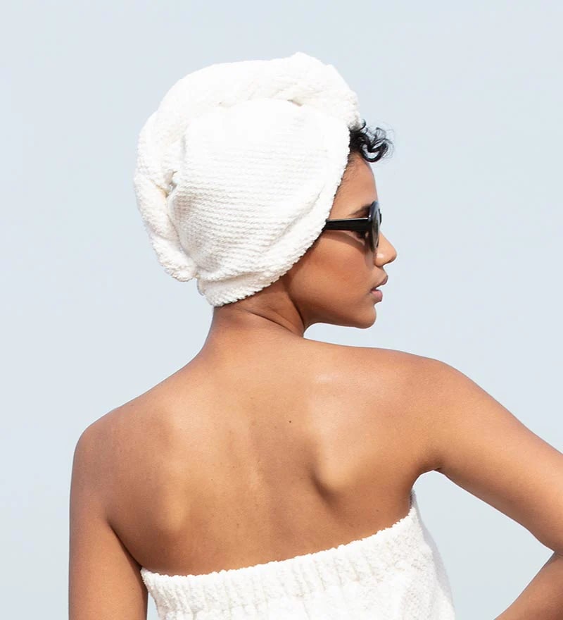 Turkish Cotton Hair Towel Wrap | OEKO-TEX® Certified | Quick-Dry | All Hair Types