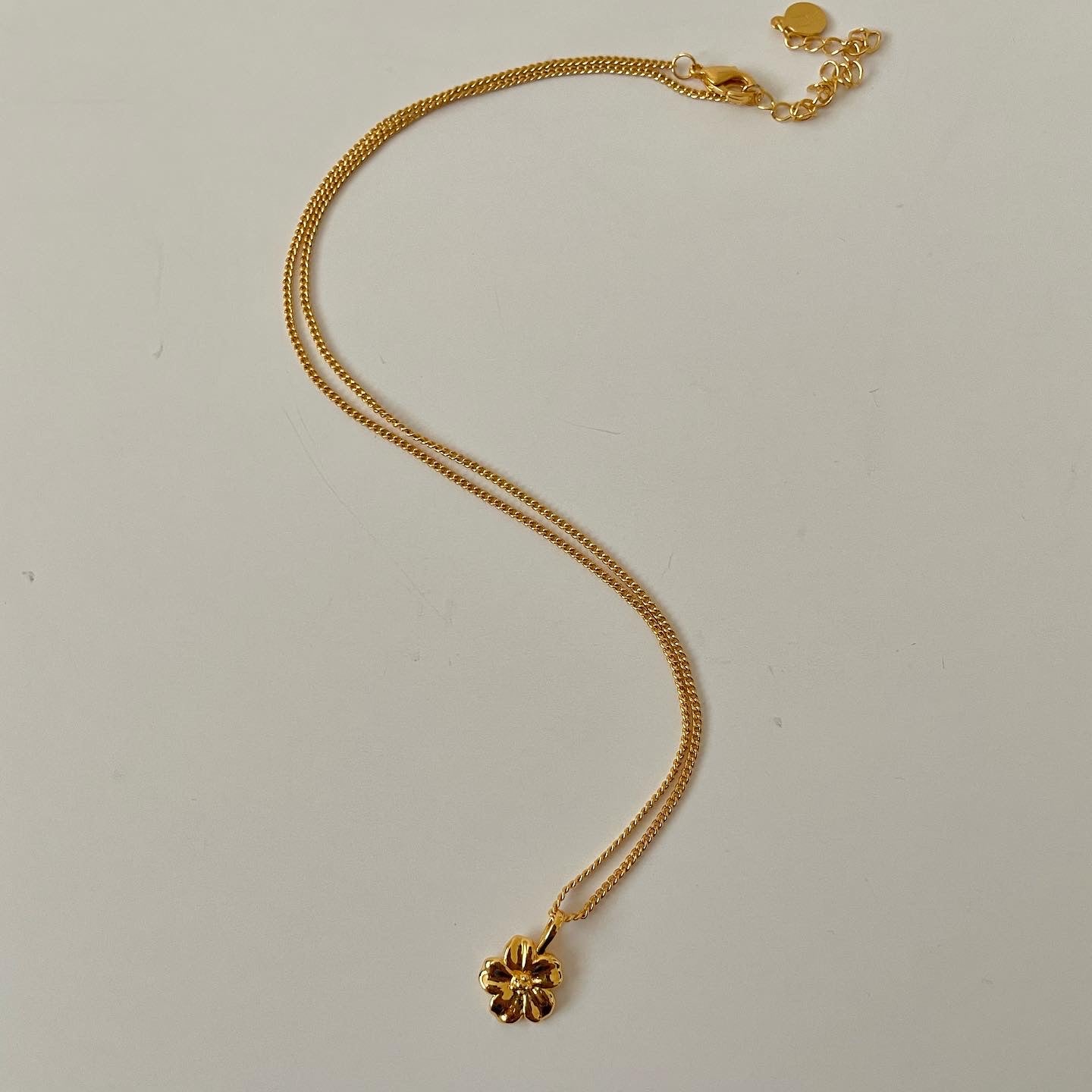 18K Gold Filled Hibiscus Pendant Necklace | Handmade in Canada | Hypoallergenic | Namaste Jewelry