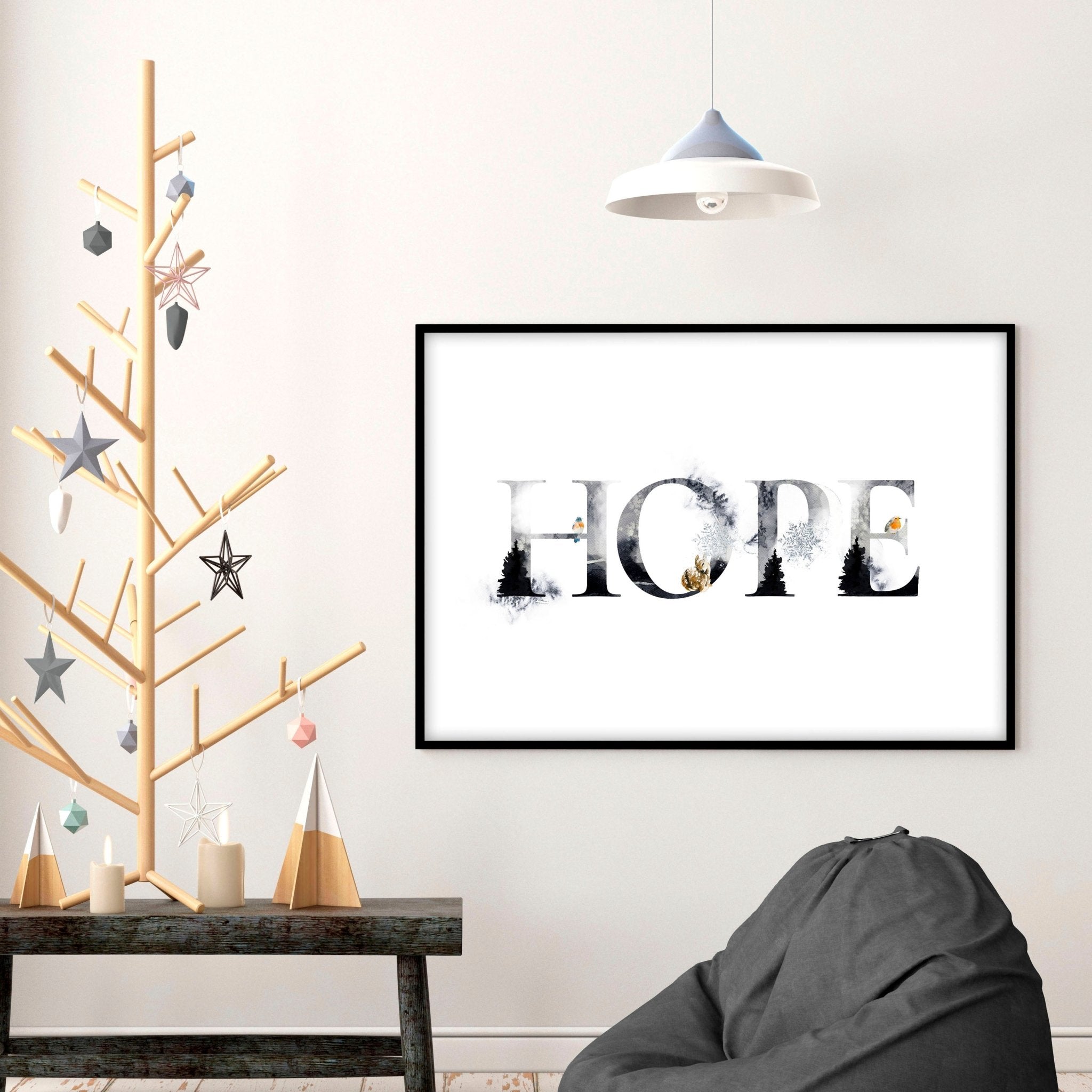 Xmas wall art print for Christmas decor