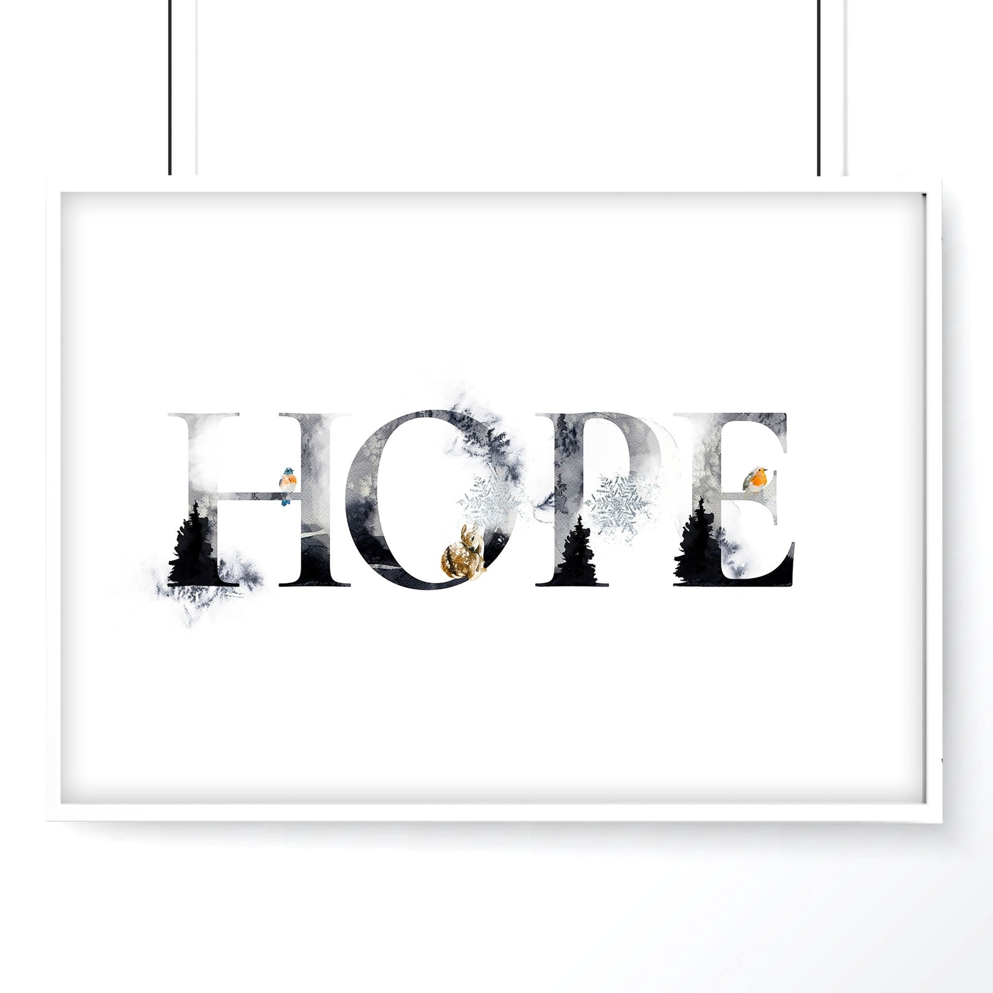 Xmas wall art print for Christmas decor