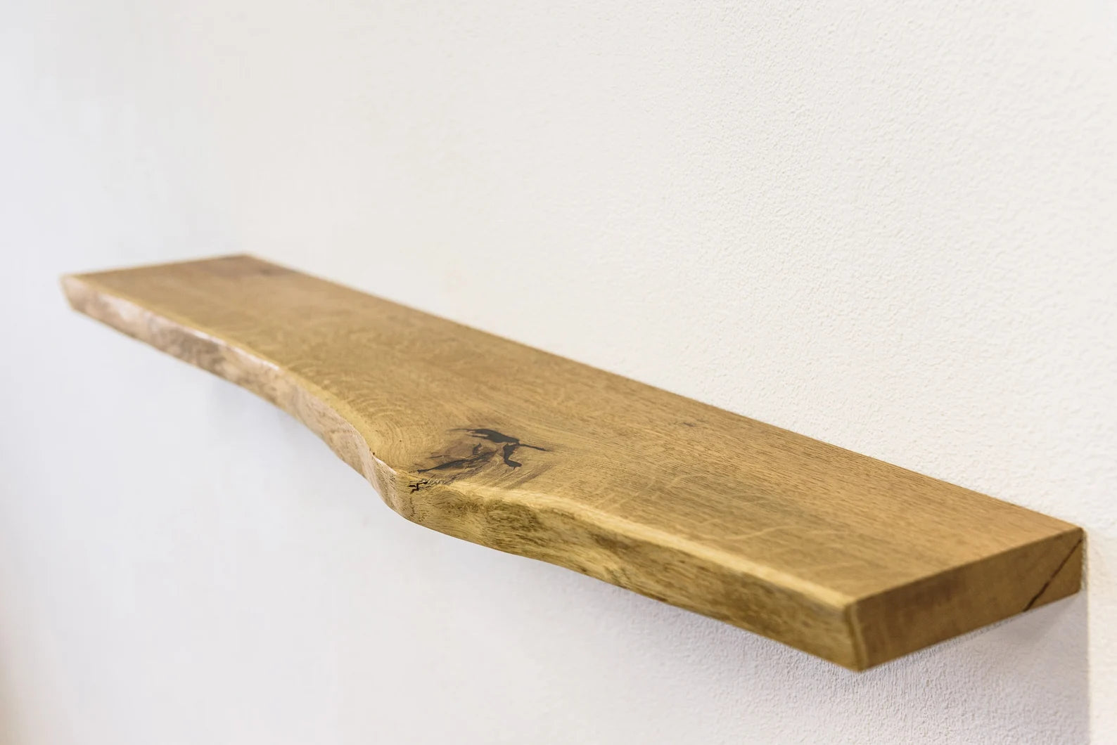 SahajHast Live Edge Wall Shelves with Integrated LED Lighting – Rustic