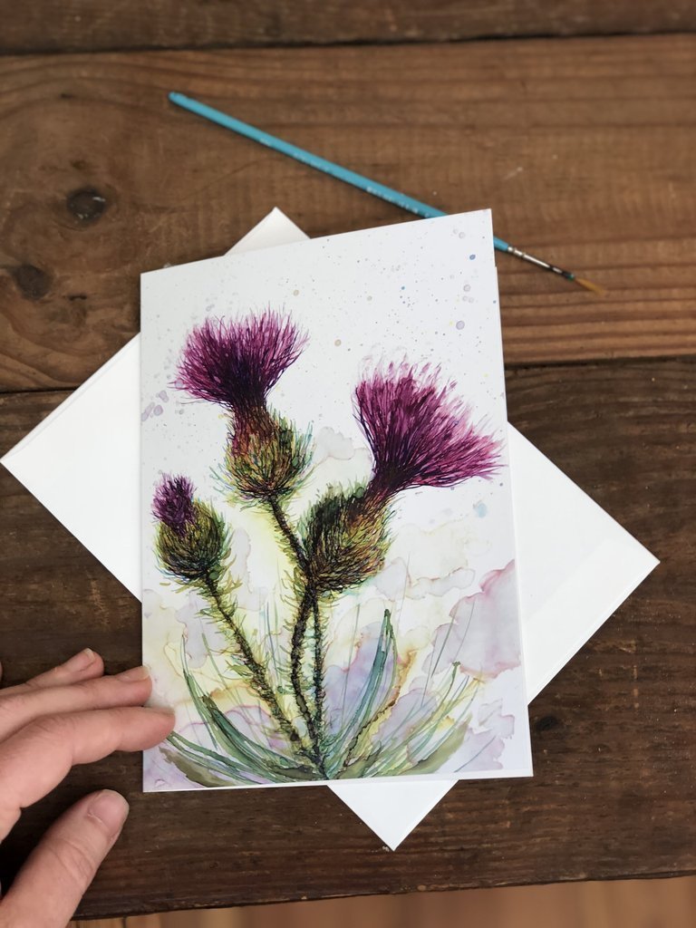 Painted Flower Greeting Cards — Box Set of 6