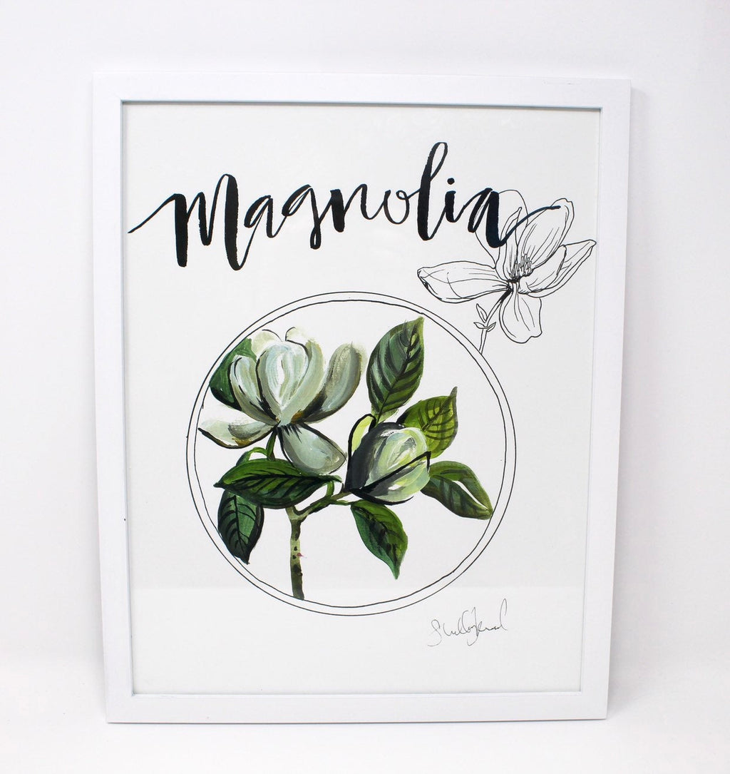 Magnolia Art Print | 11x14 | Floral Wall Art | Home Decor