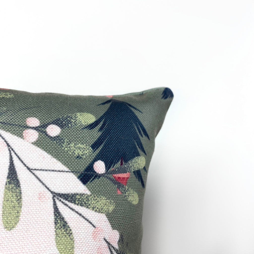 Beige Merry Christmas | Throw Pillow Cover | Christmas tree |