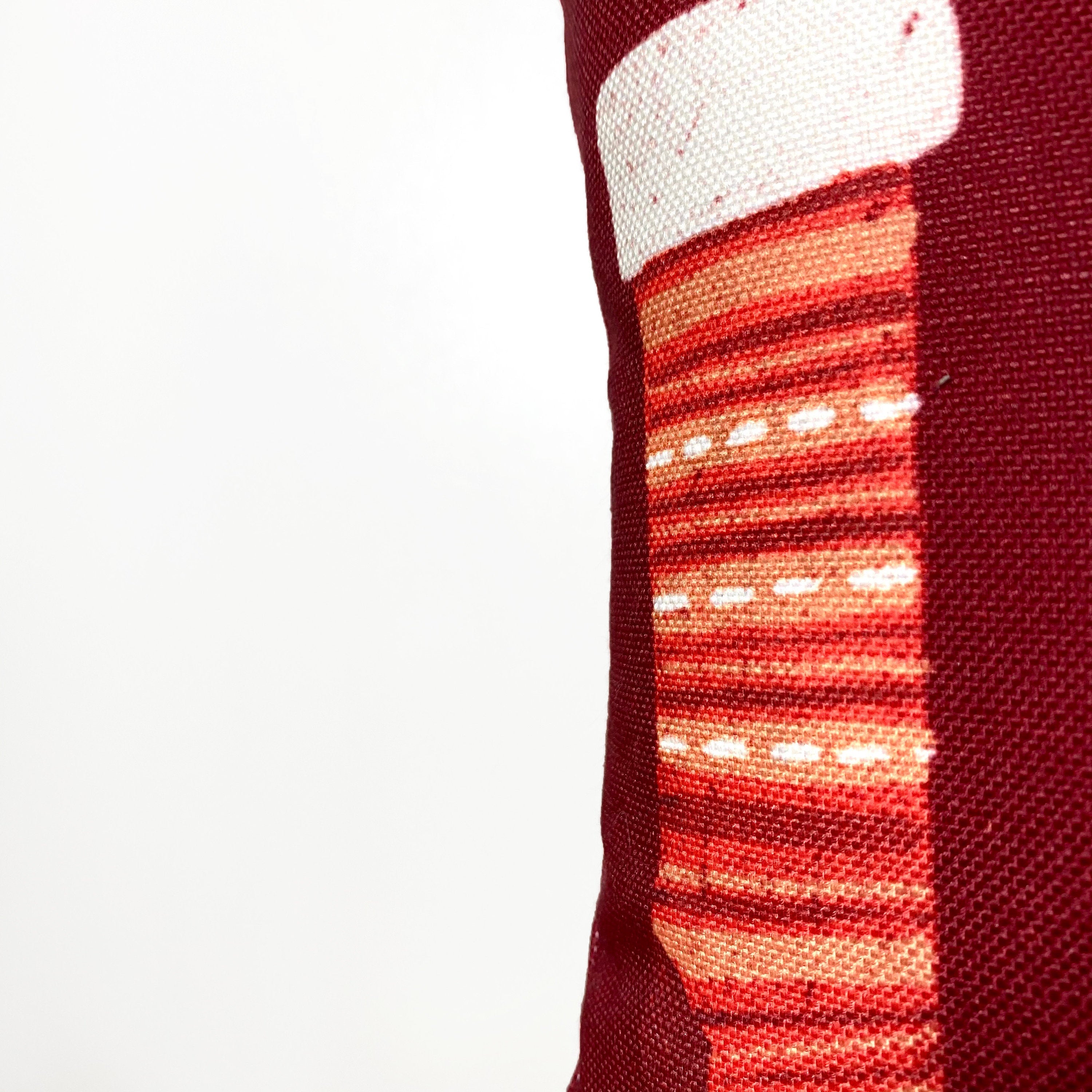 Nordic Christmas Stockings Throw Pillow Cover — 18x12 Rustic Holiday Decor