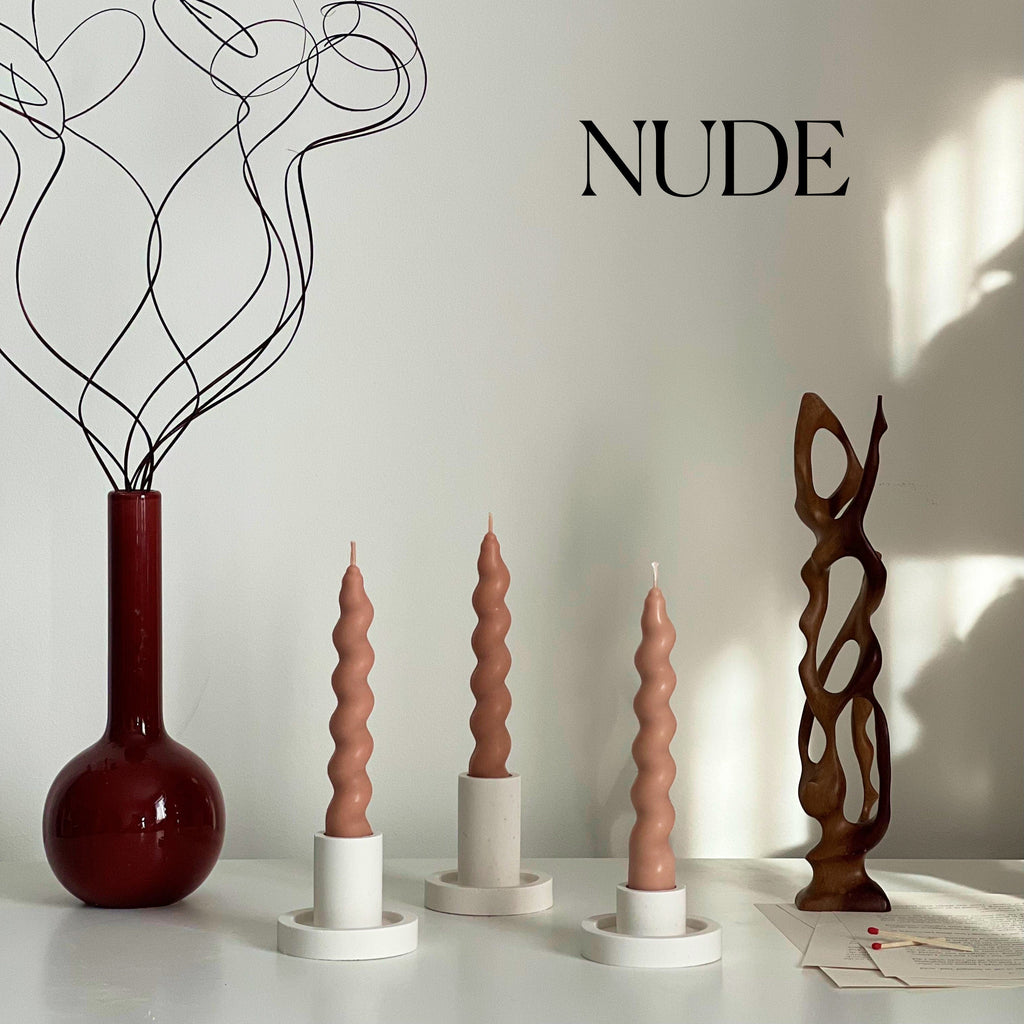 Twisted Soy Wax Taper Candle | Handmade Home Decor