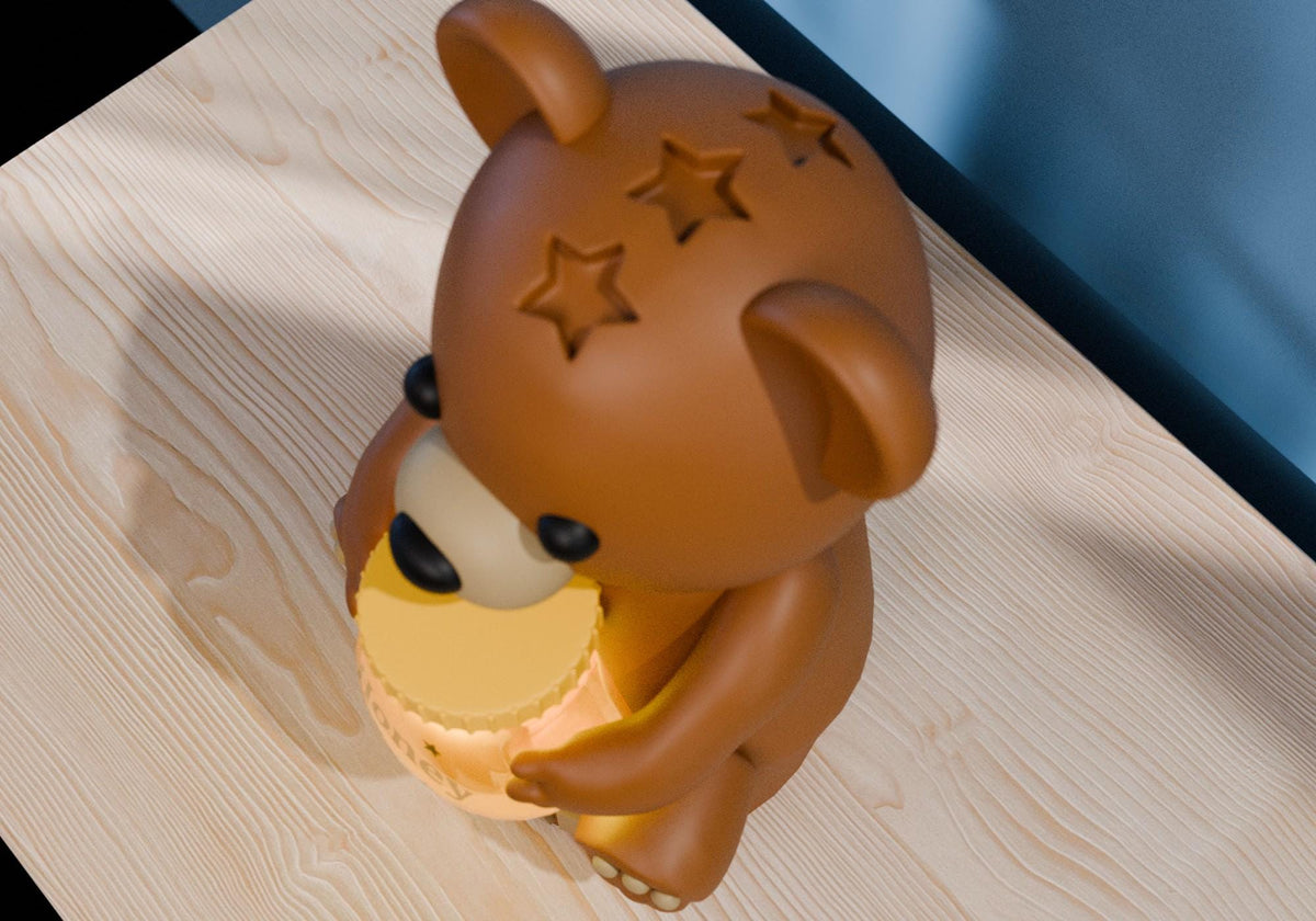 Personalized Teddy Bear Night Light – Custom Baby Room Decor Gift | 4"