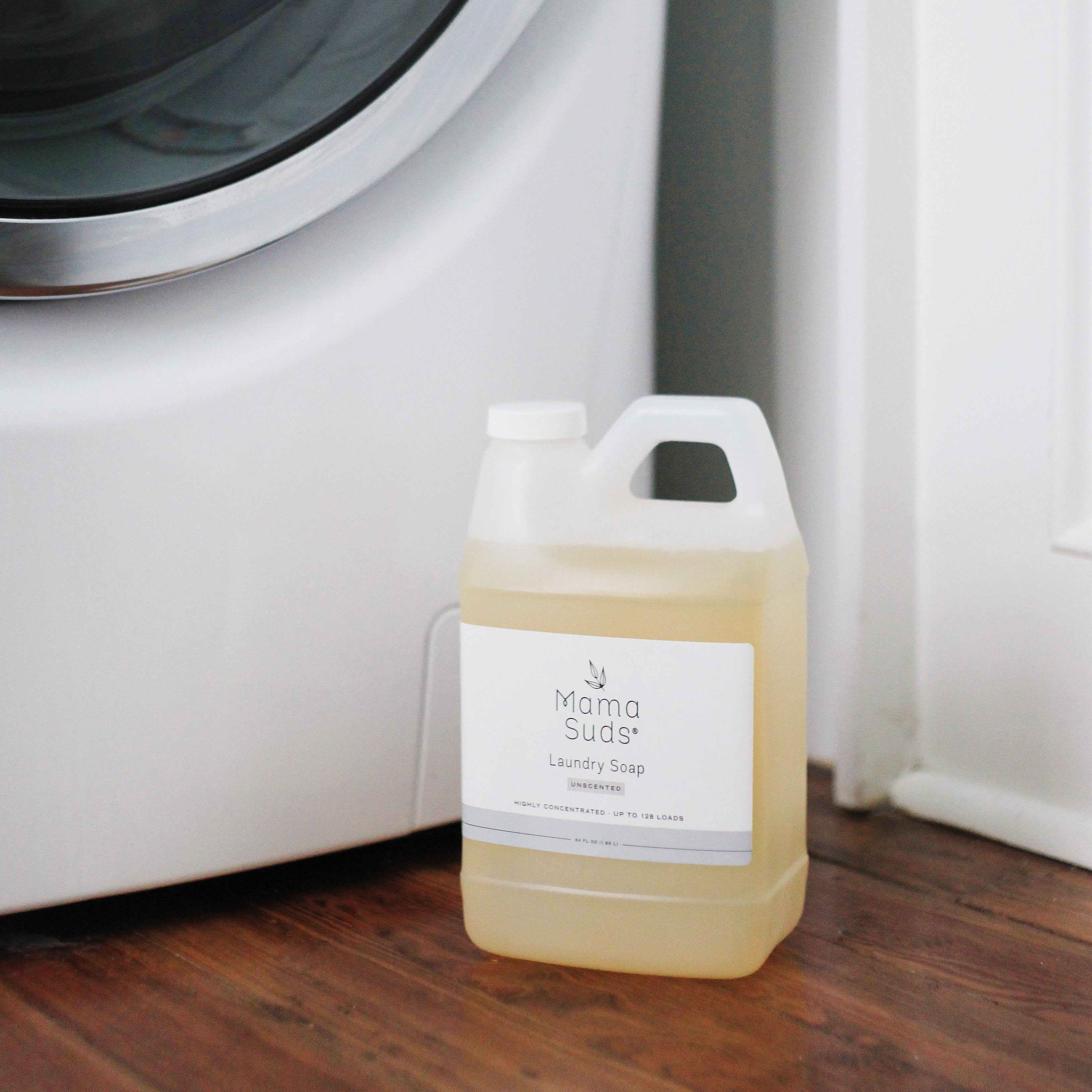 MamaSuds Laundry Soap | Olive Oil-Based | Residue-Free | Baby Safe | Lemon, Lavender & Unscented | 16 & 64 oz
