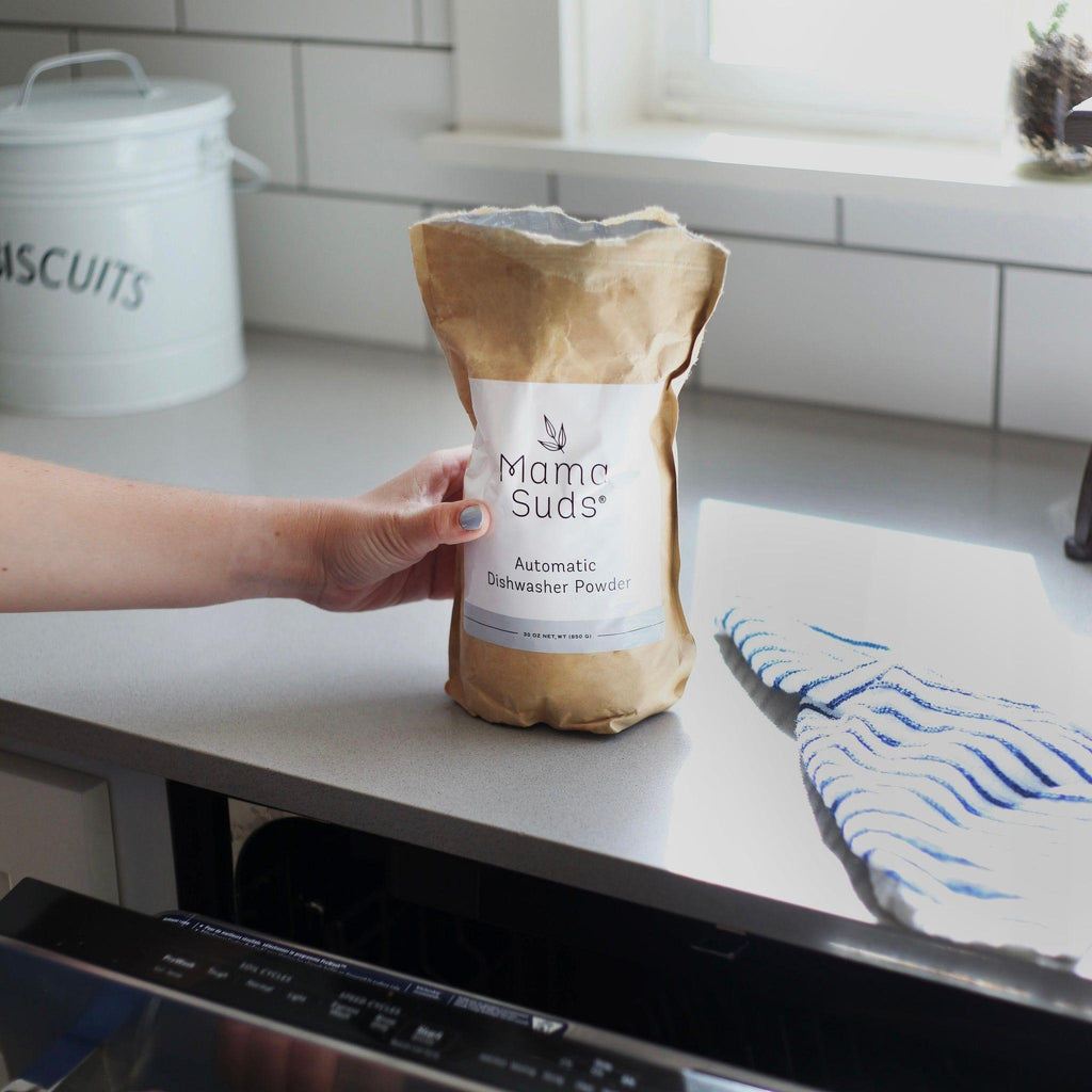 MamaSuds Automatic Dishwasher Powder | 30 oz | Up to 90 Loads | Non-Toxic | Biodegradable | Vegan