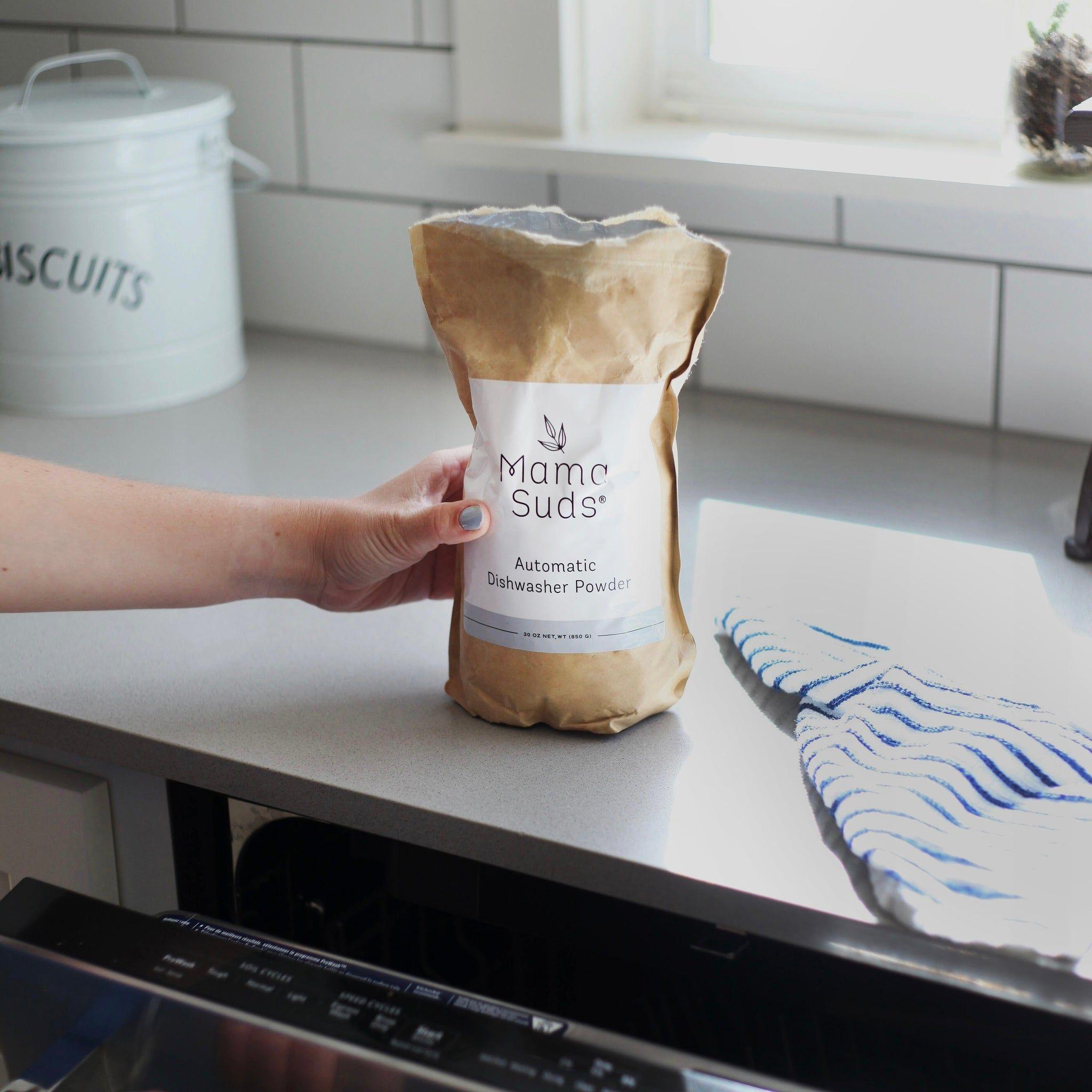 MamaSuds Automatic Dishwasher Powder | 30 oz | Up to 90 Loads | Non-Toxic | Biodegradable | Vegan