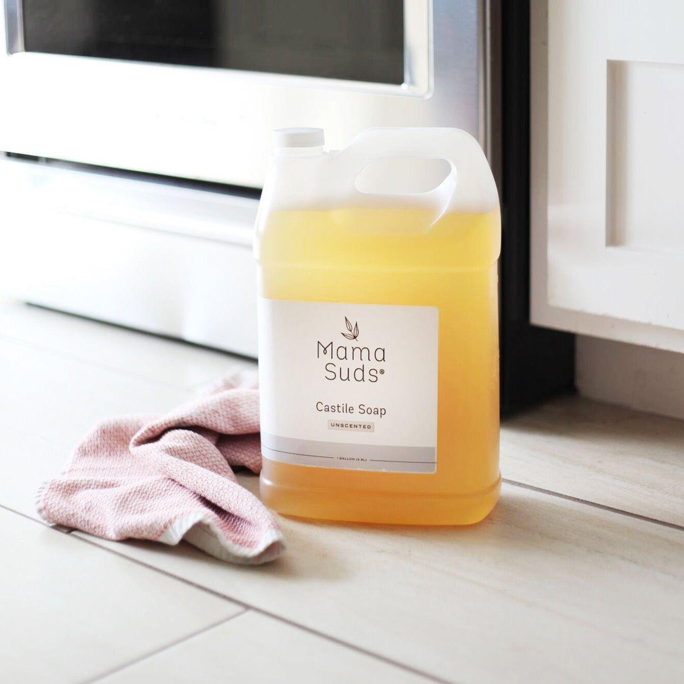 Castile Liquid Soap | 100% Pure Olive Oil | No Coconut | No Palm | Concentrated | 3 Scents | 16 fl oz & 1 Gallon | MamaSuds