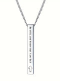 Christian INSPIRATION BAR PENDANT NECKLACE - BE STILL AND KNOW THAT I