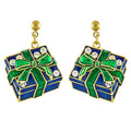 Christmas Jewelry Holiday Crystal Rhinestone Gift Box Earrings E1143