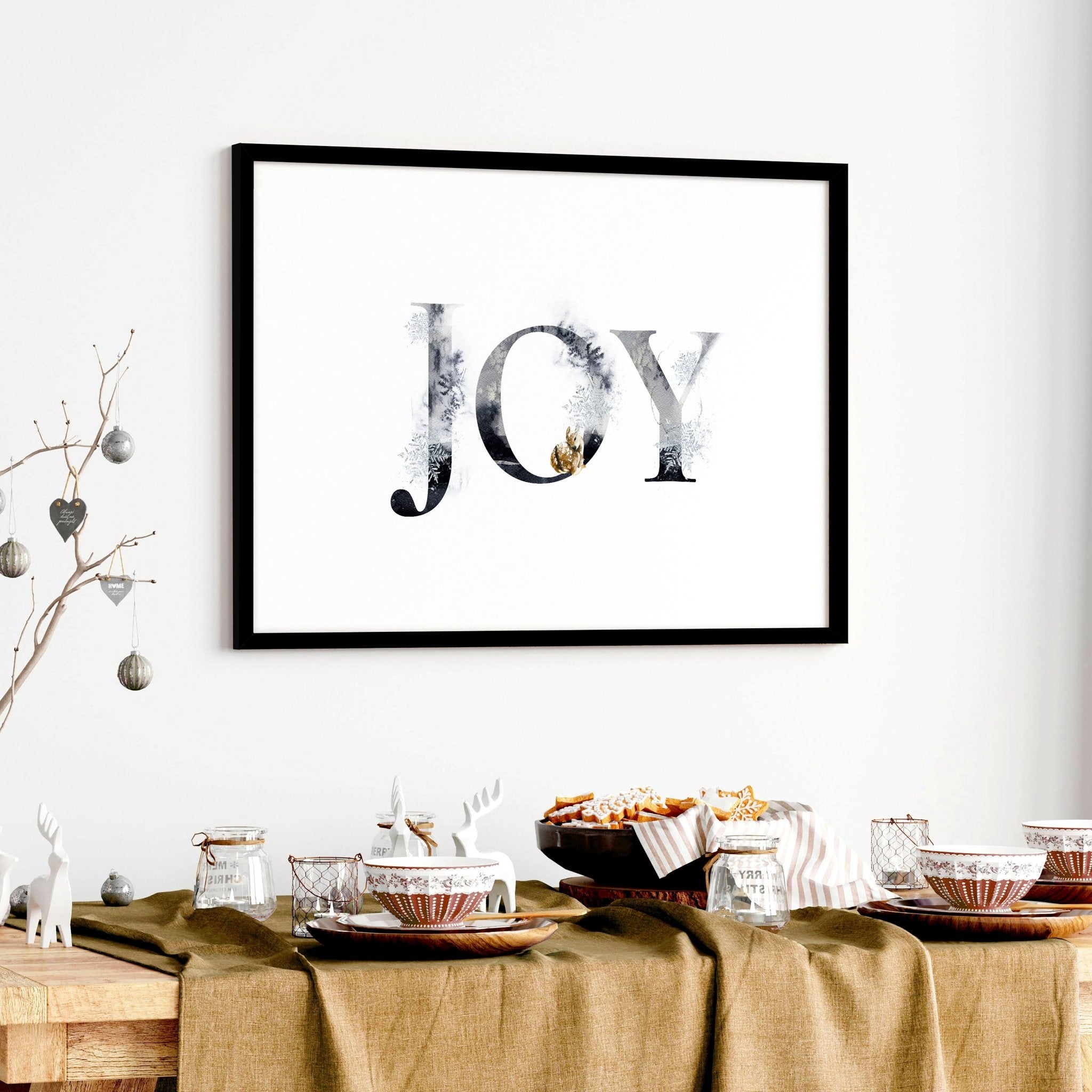 Xmas decor for door wall art print
