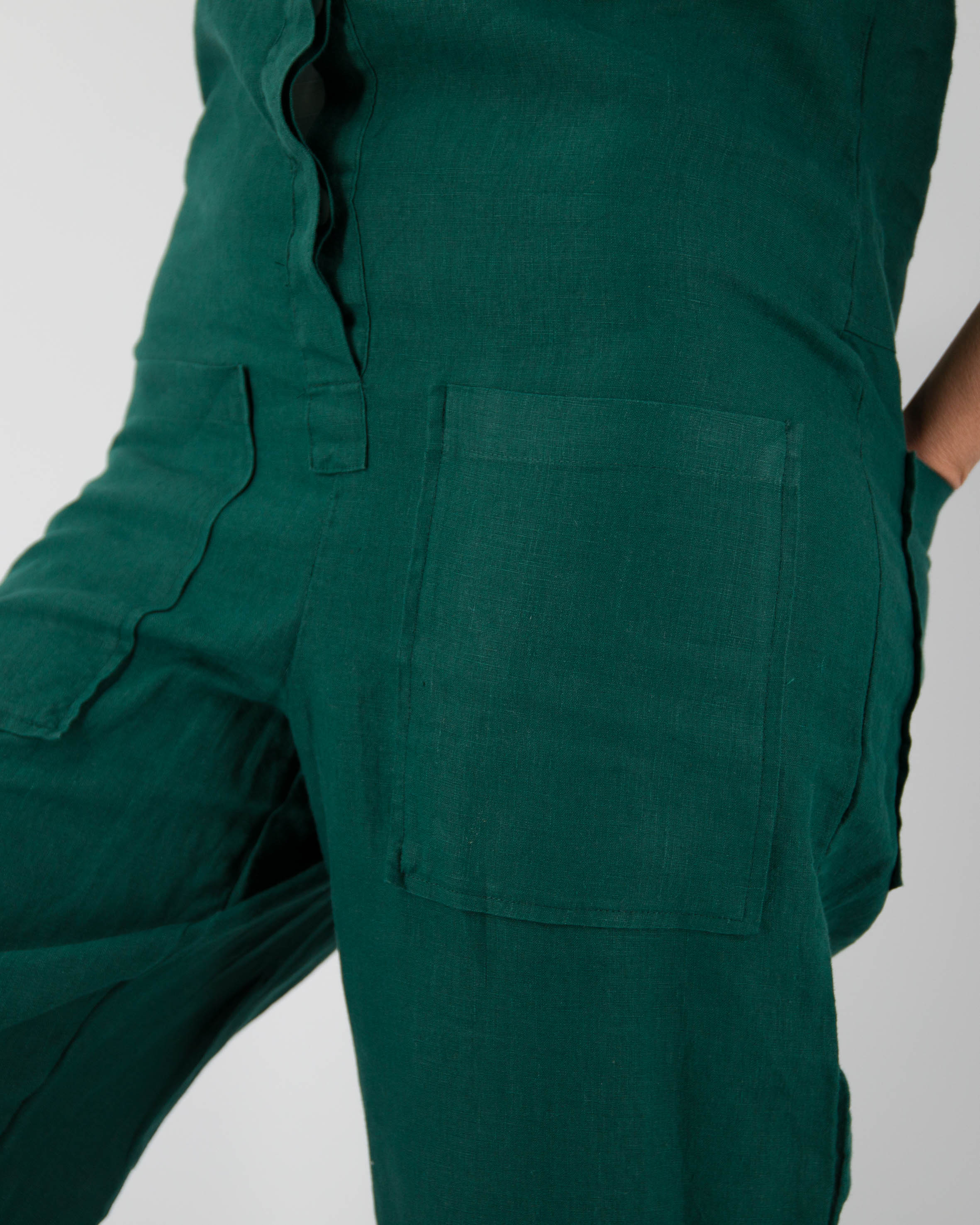 Isabelle 100% French Linen Jumpsuit | 5 Pockets | Roll-Up Sleeves | 11 Colors | XS-L | SUNDAY MORNING