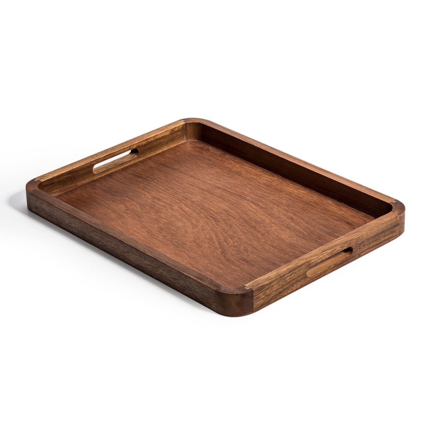 Aalborg, Denmark Acacia Wood Rectangle Serving Tray | 18" x 14" | Distinctive Grain | Kalmar Home