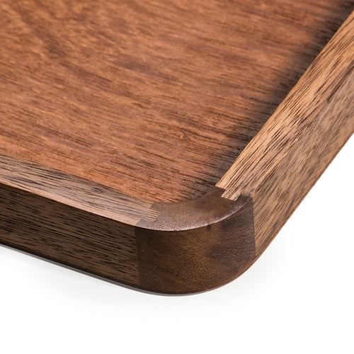 Aalborg, Denmark Acacia Wood Rectangle Serving Tray | 18" x 14" | Distinctive Grain | Kalmar Home