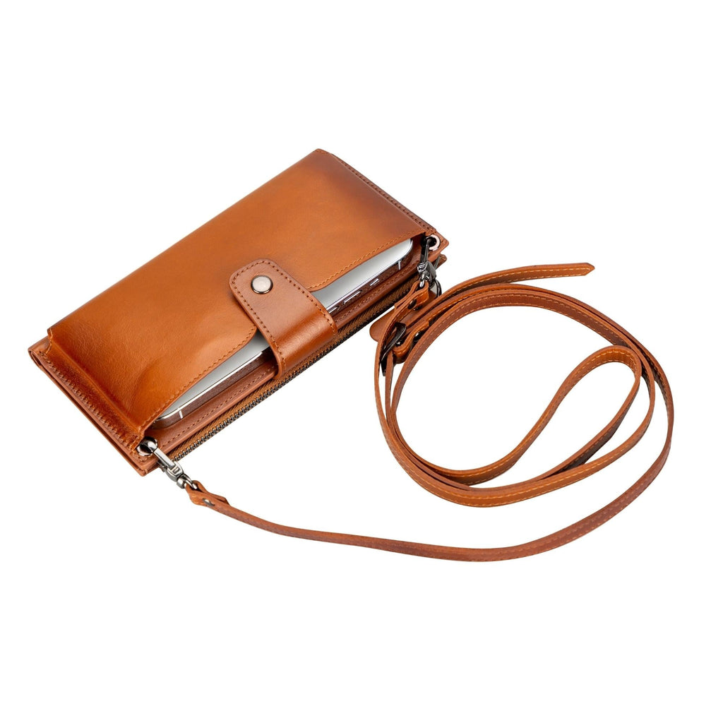 Minimalist's Leather Cell Phone Wallet Purse