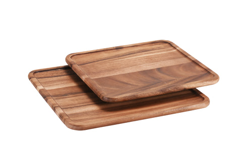 Acacia Wood Square Lazy Susan | 16" Swivel Turntable | Kalmar Home