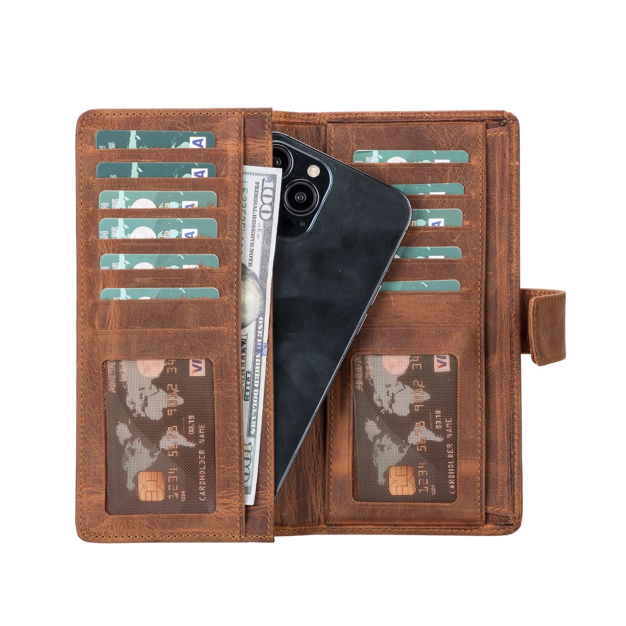 Leather Phone Wallet & Card Holder for Women