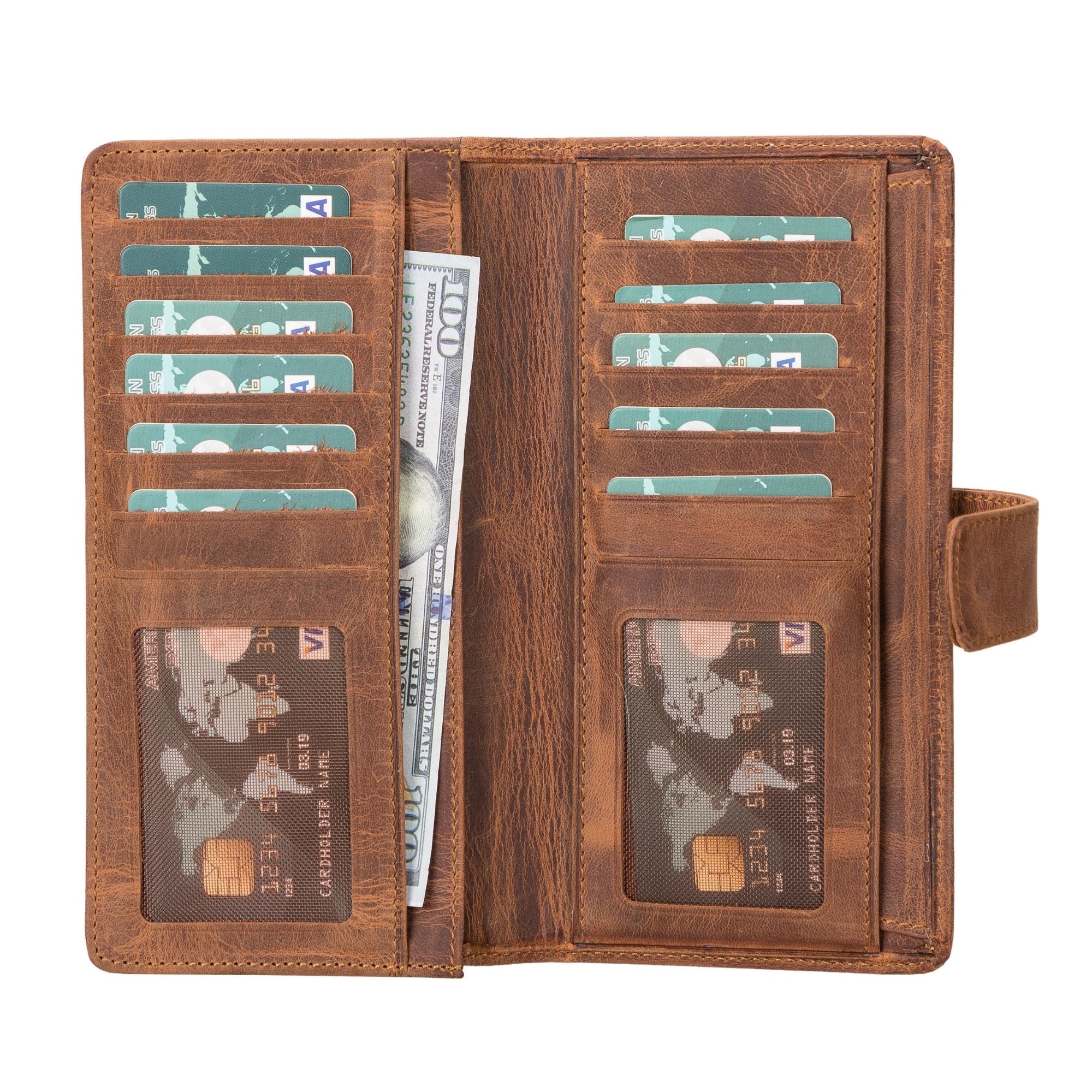 Leather Phone Wallet & Card Holder for Women