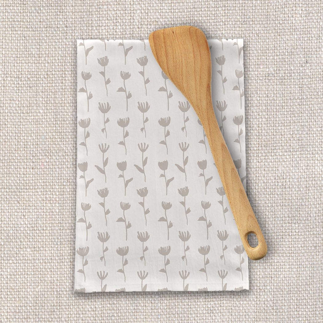 Ink Flower Tea Towel | Cotton Twill | Lauren Ullrich Art