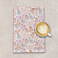 Orange & Pink Butterfly Tea Towel | Lauren Ullrich Art | 18x30" Cotton Twill