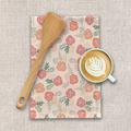 Warm Floral Tea Towel | Cotton Twill | 18" x 30" | Machine Washable | Lauren Ullrich Art