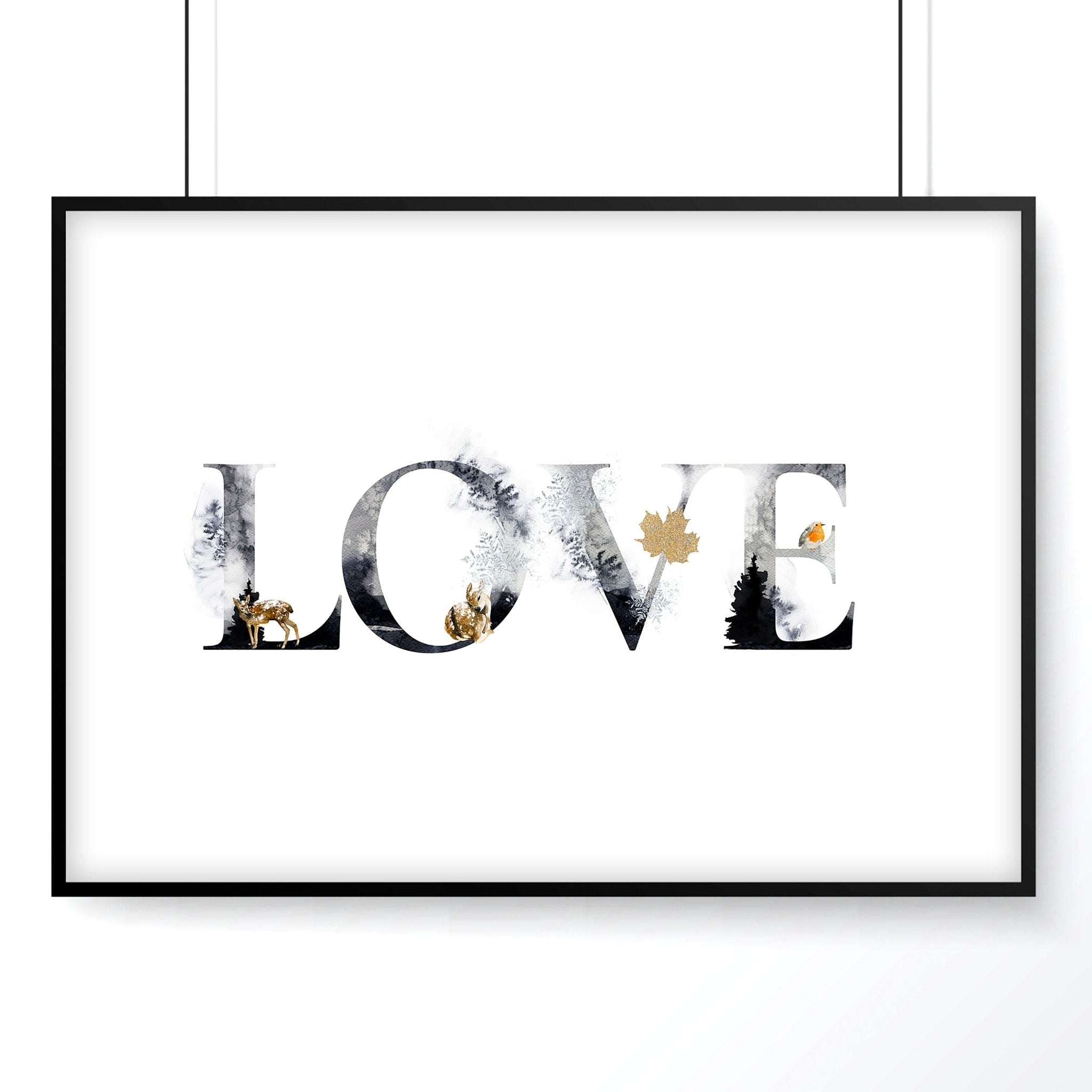 Love Wall Art Print — Christmas Decor