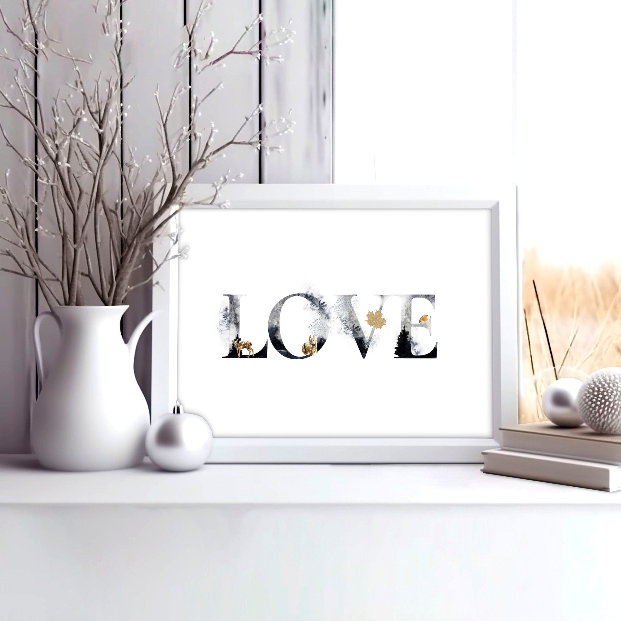 Love Wall Art Print — Christmas Decor