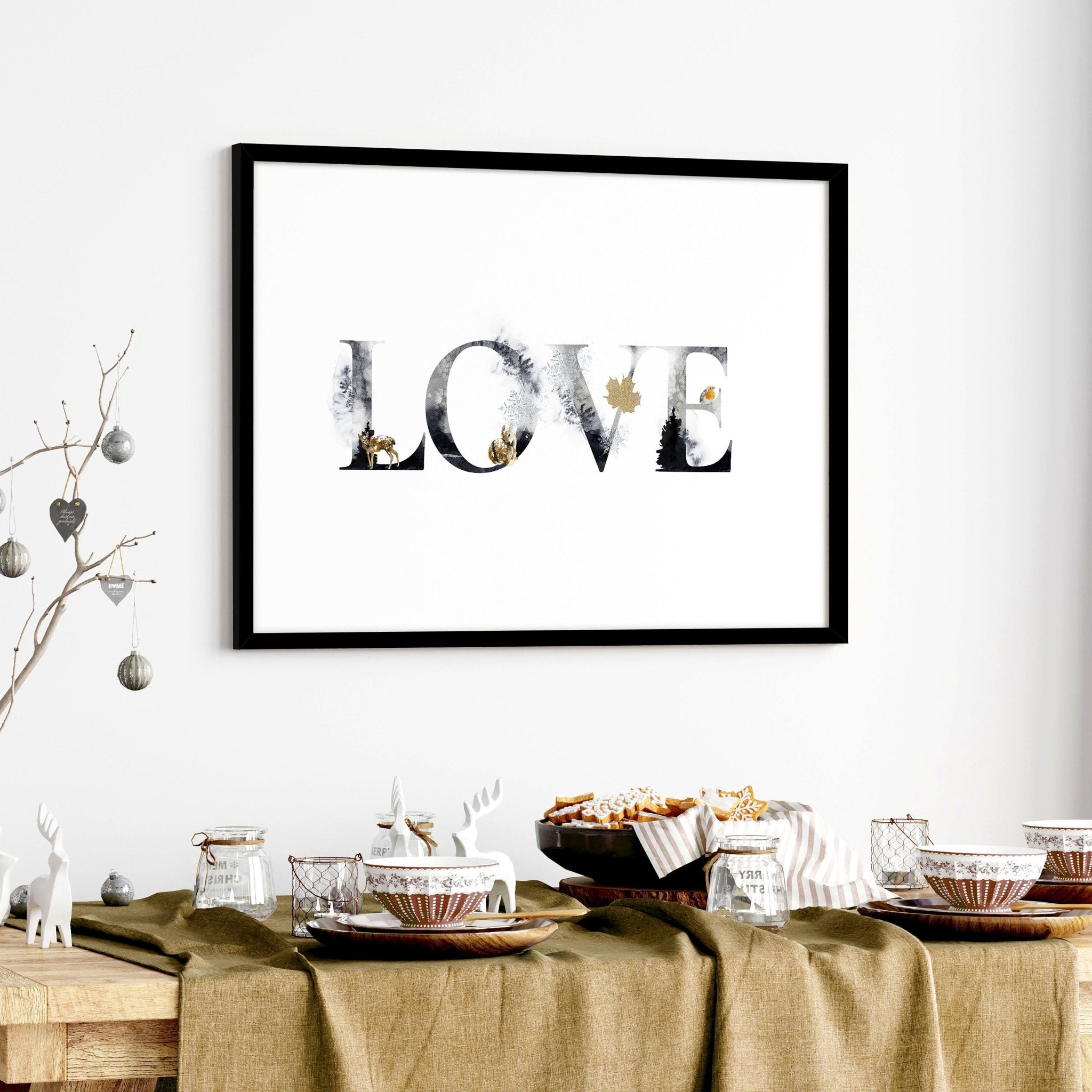Love Wall Art Print — Christmas Decor