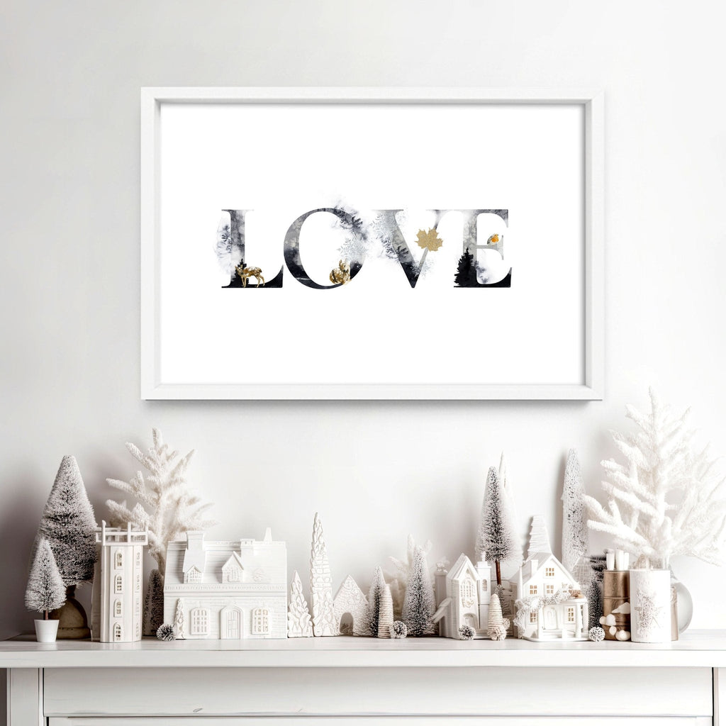 Love Wall Art Print — Christmas Decor