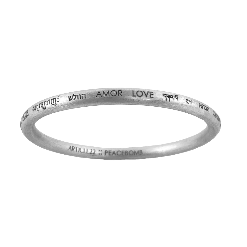 Love All Around Bangle | 22 Languages | Laotian Artisan Made | Modern Heirloom | ARTICLE22