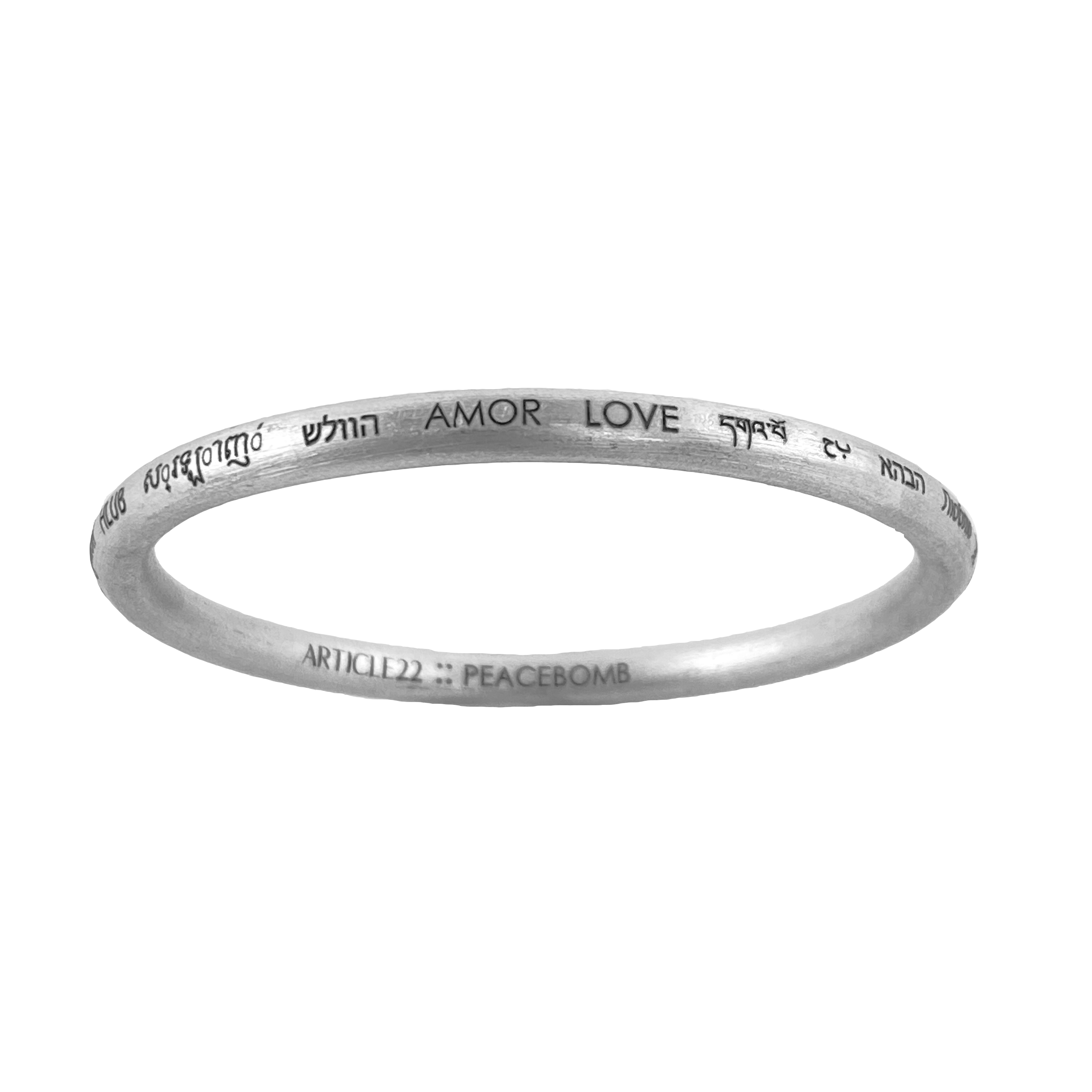 Love All Around Bangle | 22 Languages | Laotian Artisan Made | Modern Heirloom | ARTICLE22