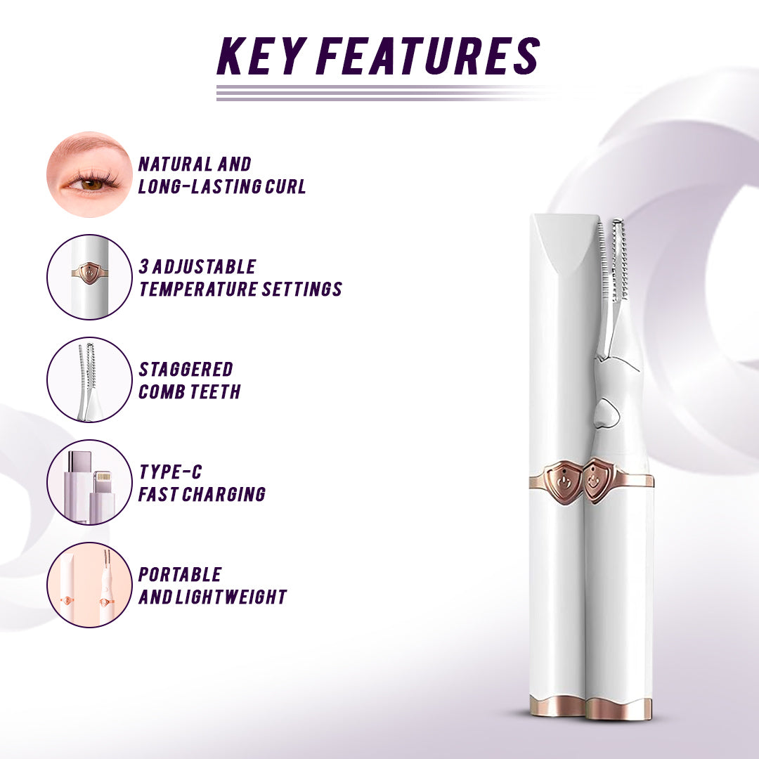 Heated Electric Eyelash Curler — 24-Hour Curl