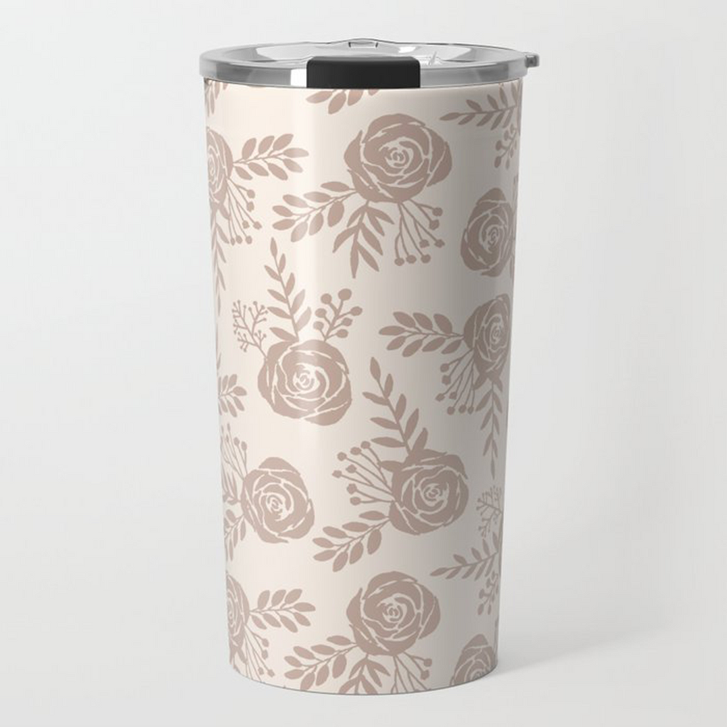 Pastel Floral Travel Mug