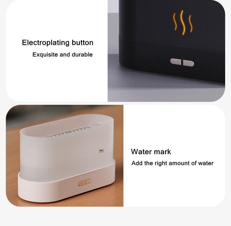 Ultrasonic Flame Effect Essential Oil Diffuser | USB Portable Aromatherapy | Stress Relief