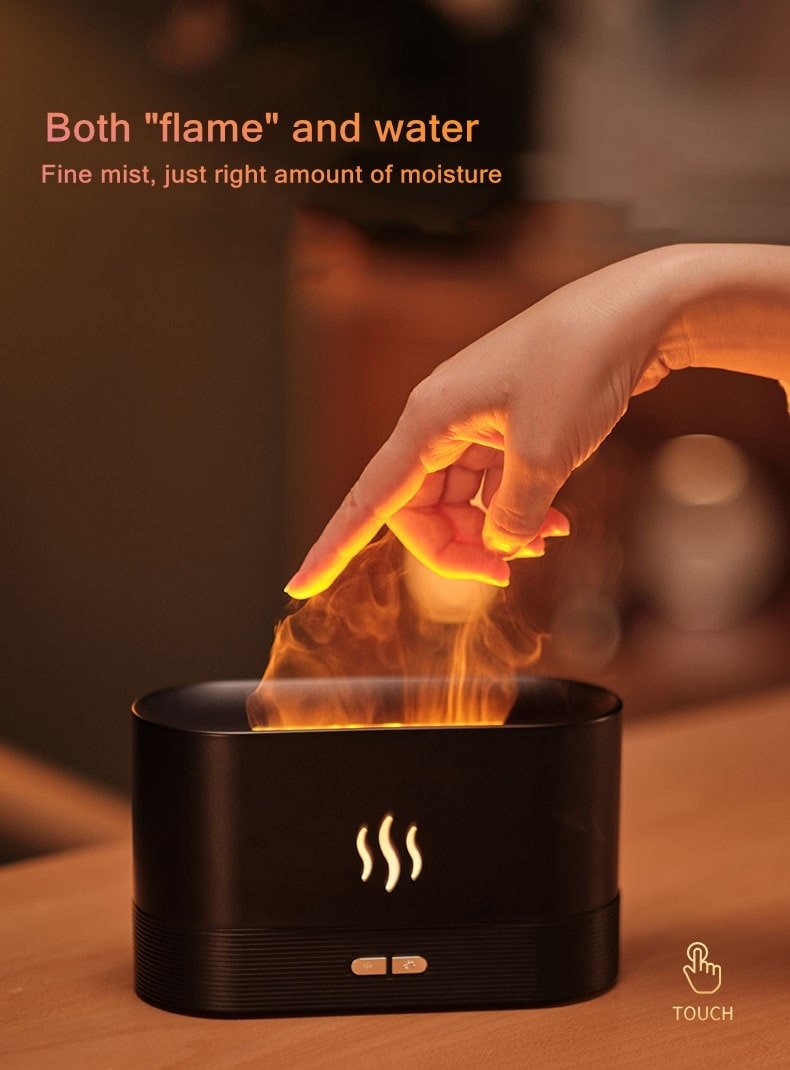 Ultrasonic Flame Effect Essential Oil Diffuser | USB Portable Aromatherapy | Stress Relief