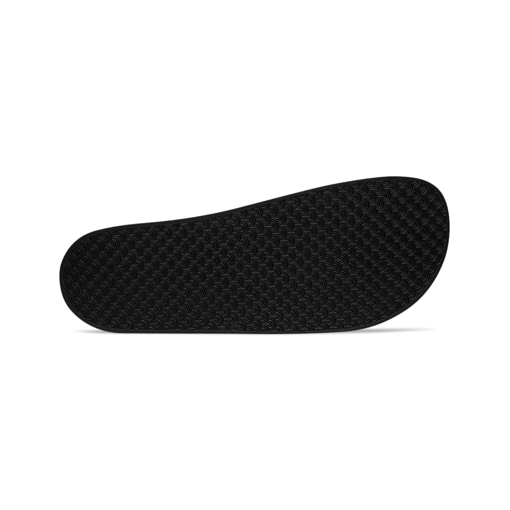 Mens Black Slide Sandals - Jesus Saves Lives - Christian Inpsiration