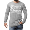 Mens Long Sleeve Graphic T-shirt - Blessed in Christ