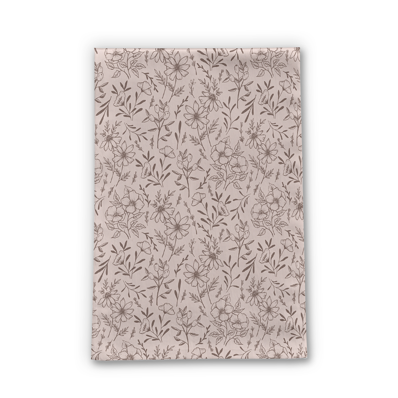 Pink Flower Tea Towel | Cotton Twill | Lauren Ullrich Art