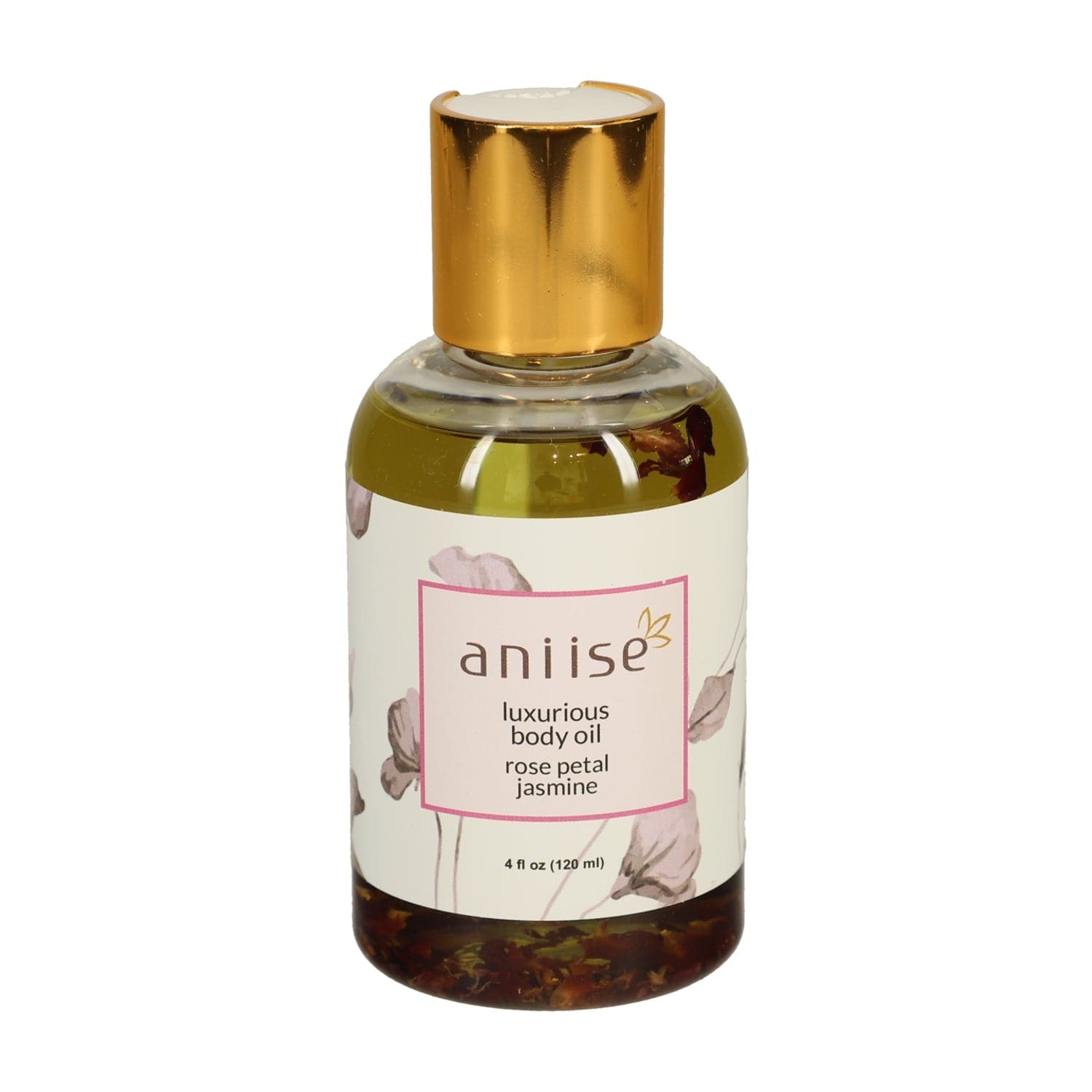 Botanical Rose Petal Body Oil | Paraben-Free | Grapeseed, Argan, Macadamia & Hemp Seed Oil | Real Rose Buds | 5 Scents | 4 fl oz | Aniise