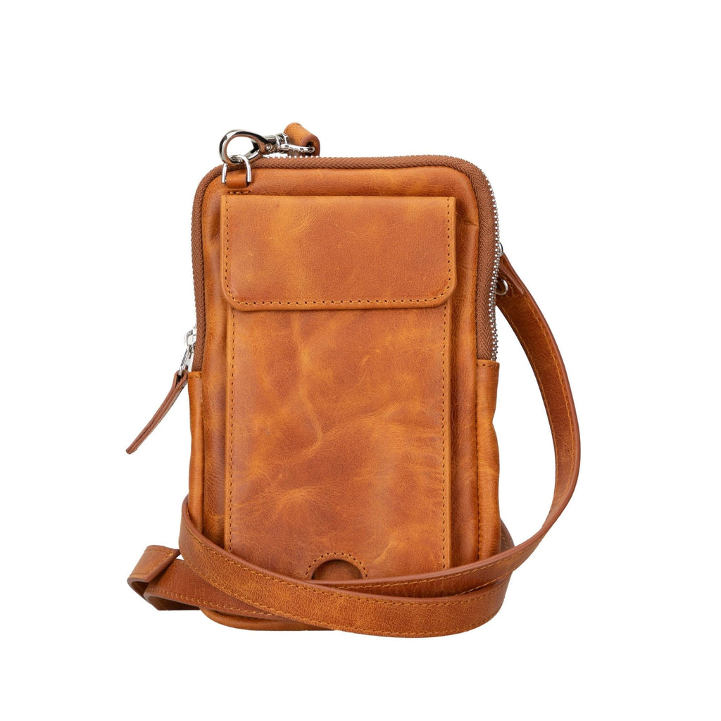 Leather Crossbody Phone Bag for Men