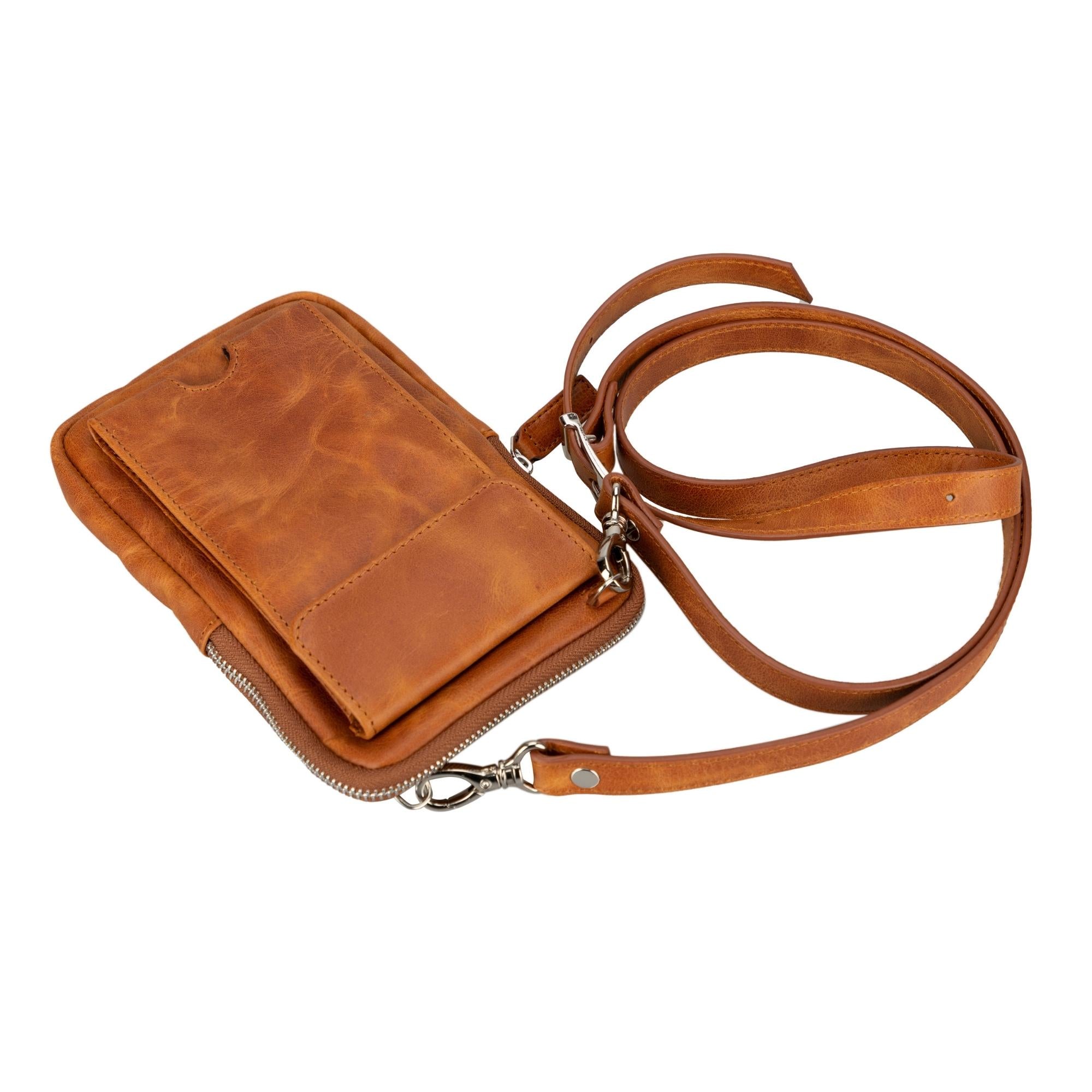 Leather Crossbody Phone Bag for Men