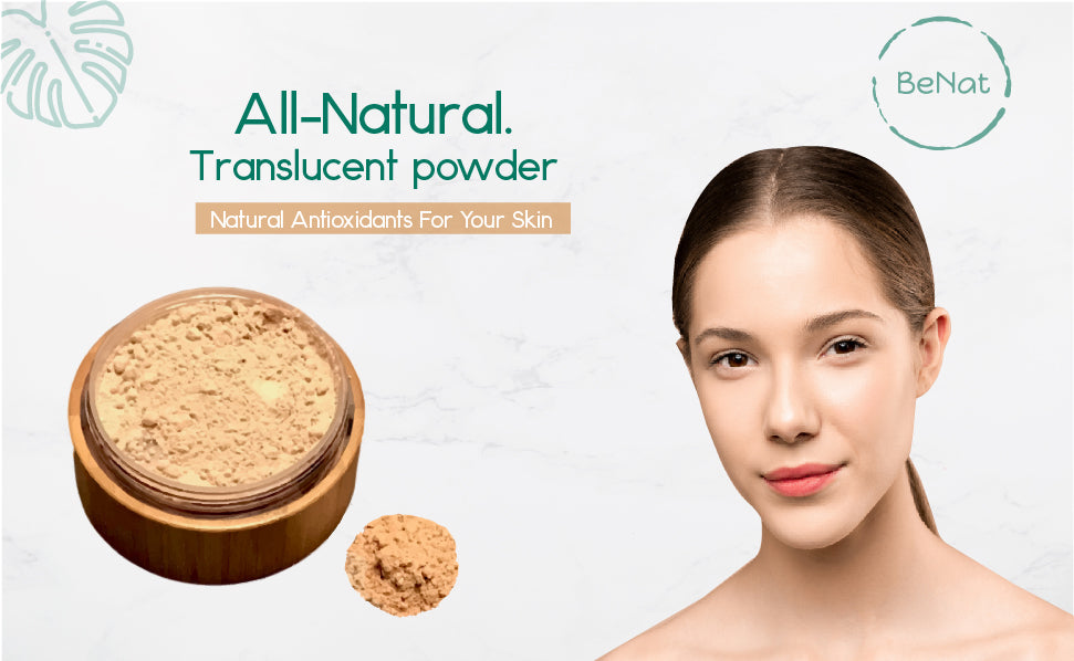 Translucent Loose Powder | All-Natural | Bamboo Case | Refillable | Small Batch | BeNat
