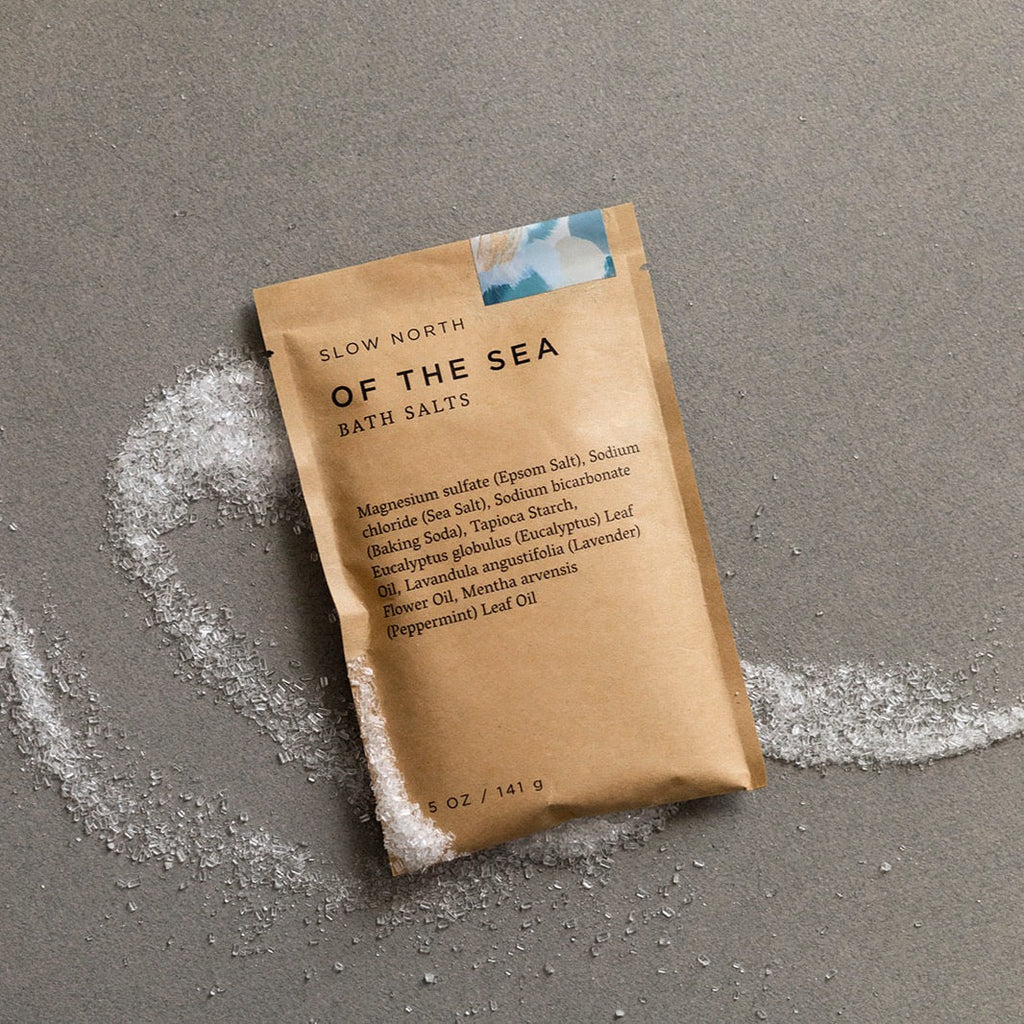 Eucalyptus Of The Sea Bath Salts | Epsom Salt, Sea Salt & Essential Oils | Eucalyptus, Lavender & Peppermint | 5 oz | Slow North